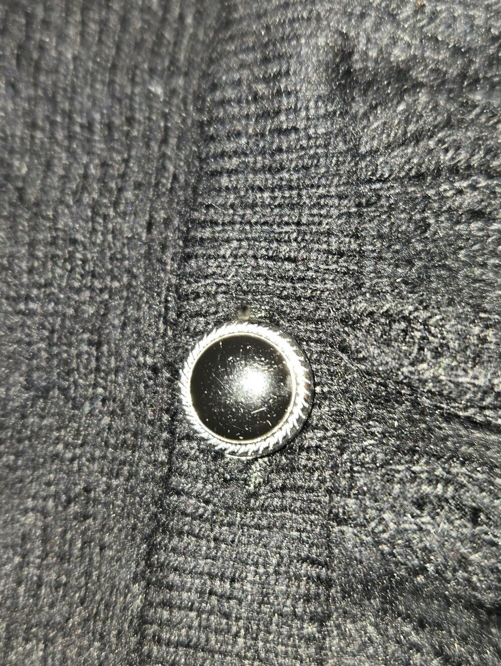 Elle Button Front Cardigan With Ruffle Sleeve Black Size XL - Picture 6 of 8